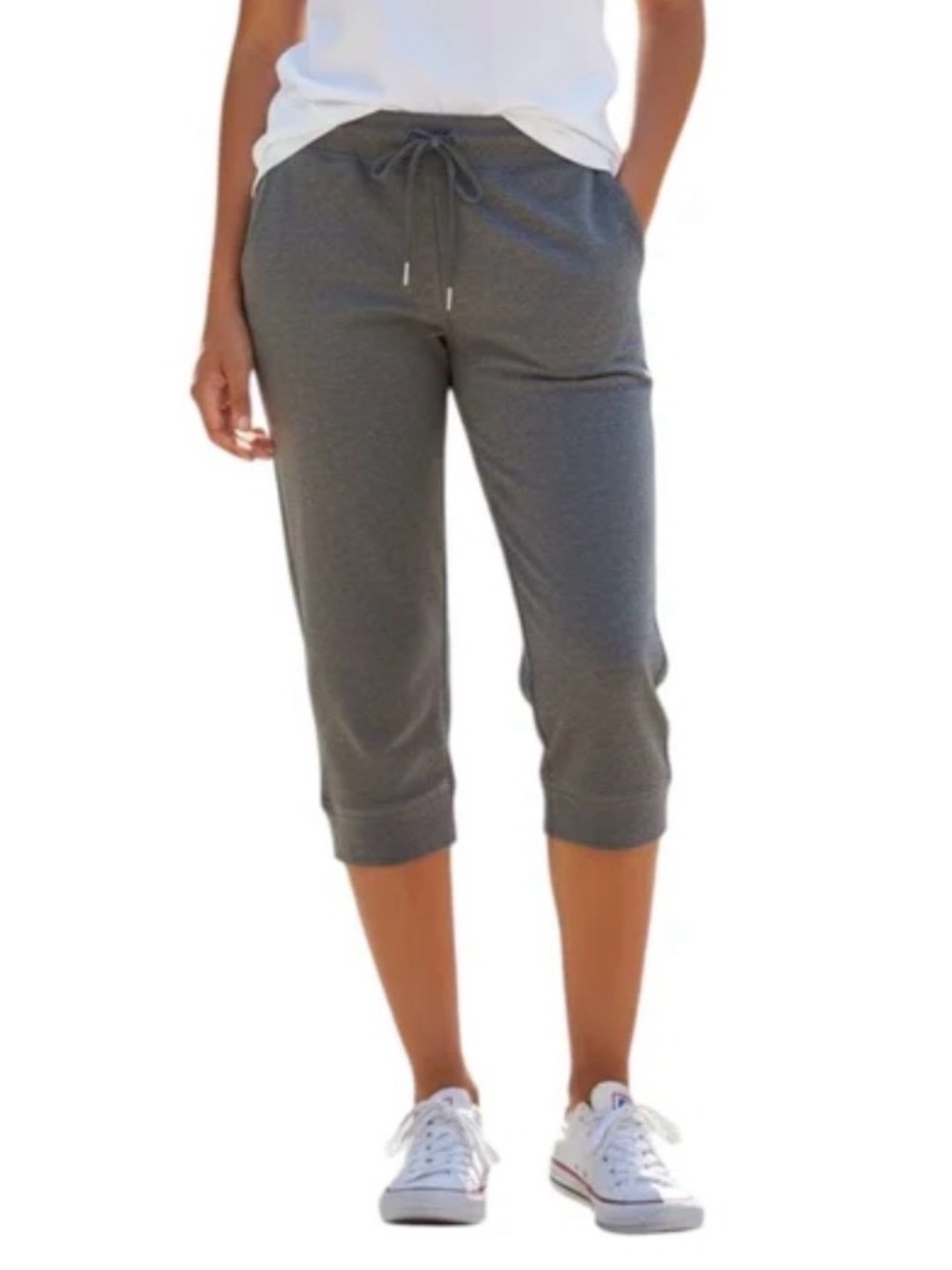 CHAMPION Women’s Small Grey High Rise Cropped Joggers
